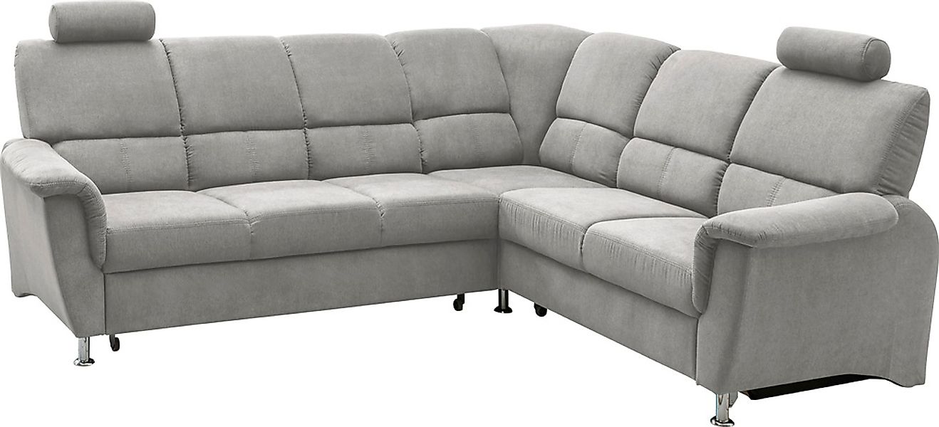 Home affaire Ecksofa »Pisa L-Form, mit Schlaffunktion, Stauraum, 2x höhenve günstig online kaufen