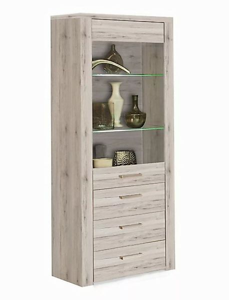 expendio Vitrine Phil 6 sandeiche 77x198x41 cm mit Glasbodenbeleuchtung günstig online kaufen