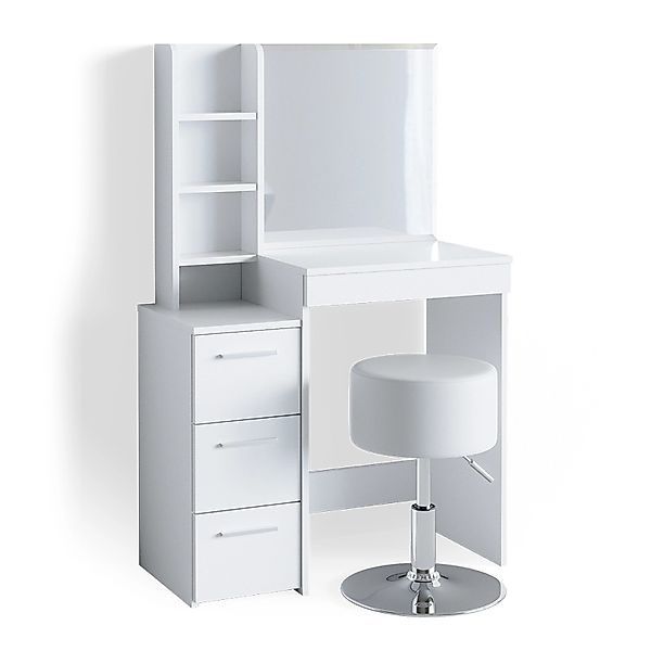 Vicco Schminktisch Meryl Weiß 40 cm mit Hocker günstig online kaufen