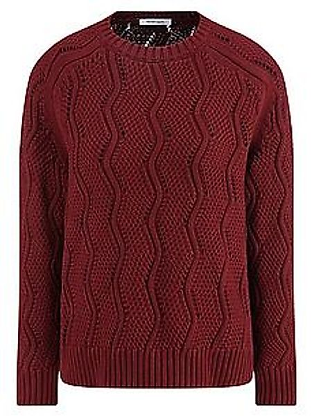 Rundhals-Pullover aus 100% SUPIMA-Baumwolle Peter Hahn rot günstig online kaufen