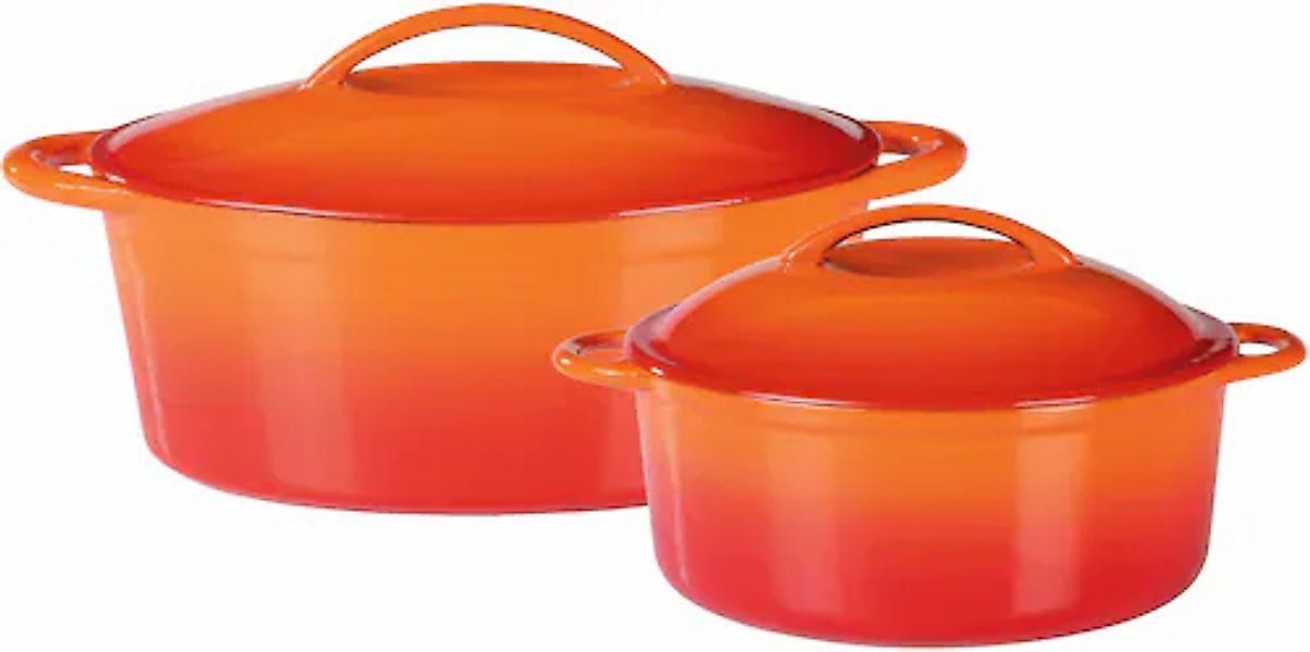 GSW Topf-Set »Orange Shadow« Set, 1x Kochtopf Ø 24 cm, 1 x Bräter 32x25 cm, günstig online kaufen