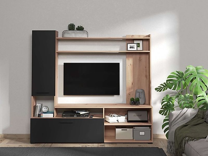 INOSIGN Wohnwand »Braga Wohnwand, Mediawand, Anbauwand, für TV bis 60', Bre günstig online kaufen