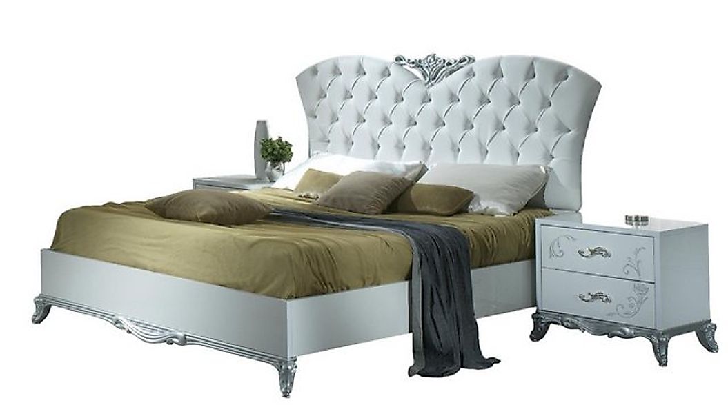 JVmoebel Bett Luxus Bett Leder Betten 160x200 Chesterfield Schlafzimmer (Be günstig online kaufen
