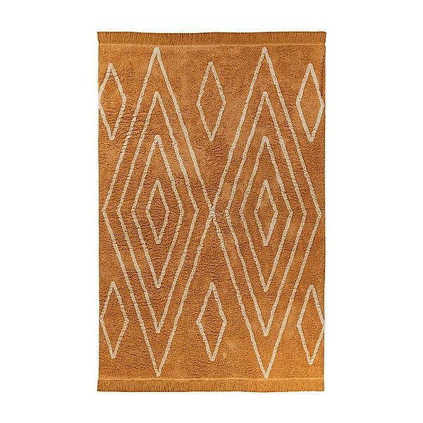 MeGusta Kurzflor Teppich Modern Ocker Creme pflegeleicht 120 x 170 cm günstig online kaufen