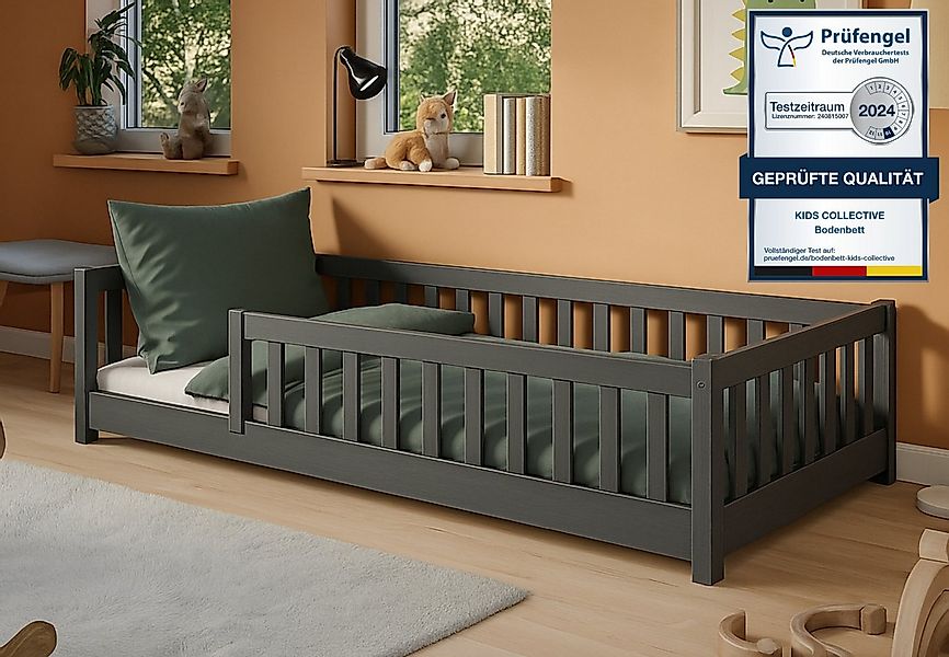 Kids Collective Kinderbett Bodenbett Bett mit Rausfallschutz & Lattenrost M günstig online kaufen