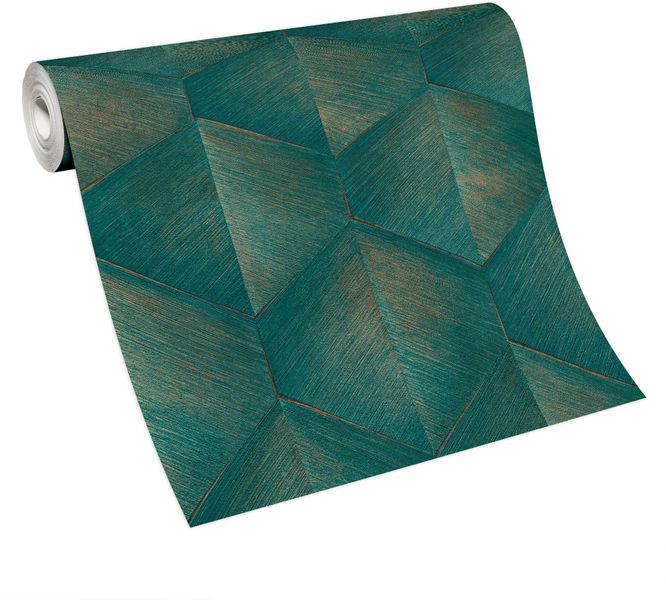 Bricoflor 3D Tapete in Dunkelgrün für Wohnzimmer und Schlafzimmer Design Vl günstig online kaufen