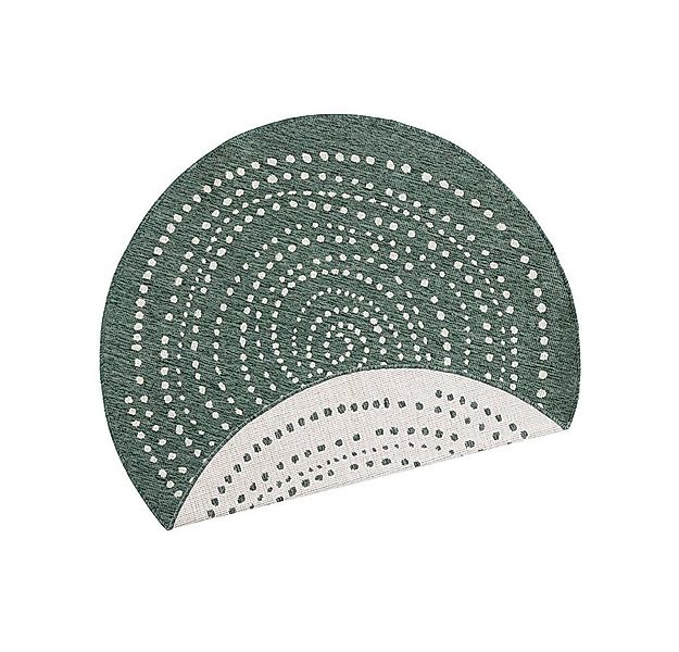 NORTHRUGS Teppich In- & Outdoor Wendeteppich Bali rund grün creme, rund, Hö günstig online kaufen