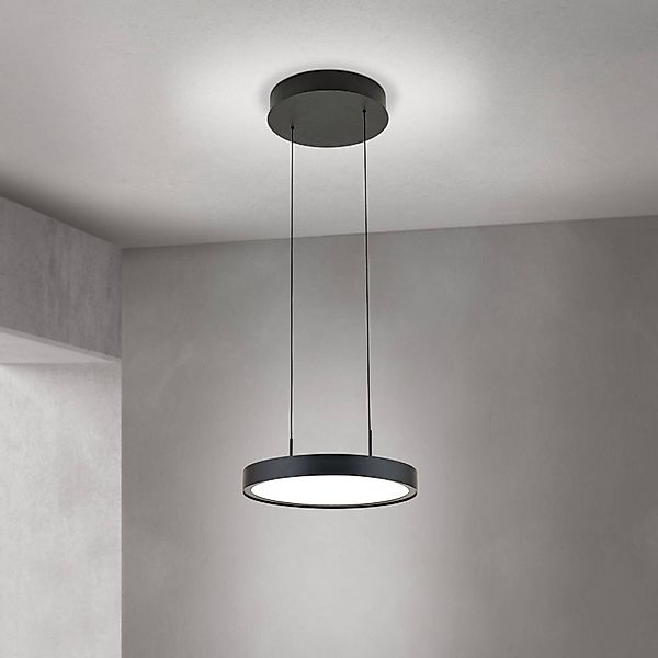 LED-Hängeleuchte Teide, schwarz, einflammig, Metall, 2.700 K günstig online kaufen