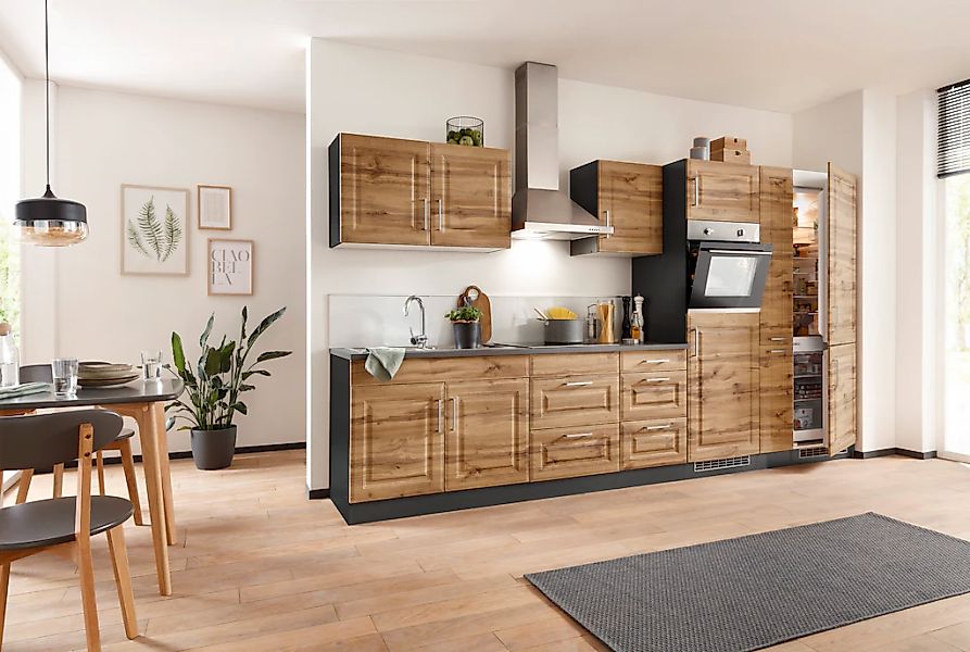 KOCHSTATION Küchenzeile »KS-Stockholm«, Breite 360 cm, mit hochwertigen MDF günstig online kaufen