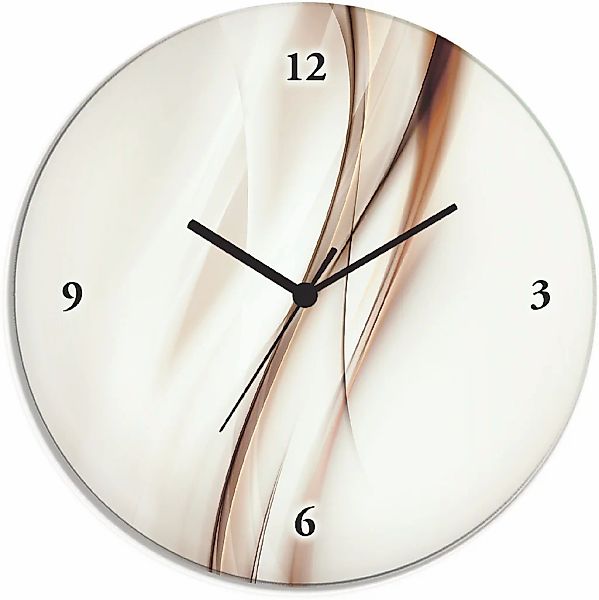 Artland Wanduhr "Braun Abstrakt" wahlweise mit Quarz- oder Funkuhrwerk, lau günstig online kaufen