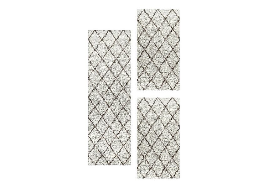 Carpettex Hochflor-Bettumrandung Geometrisch Design, Höhe 30 mm, (Bett-Set, günstig online kaufen