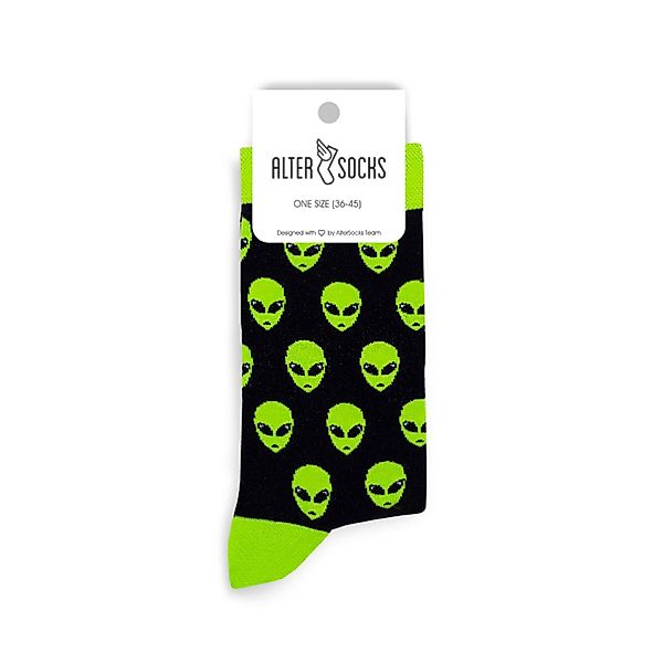 AlterSocks Freizeitsocken Lustige Socken Alien Socken günstig online kaufen