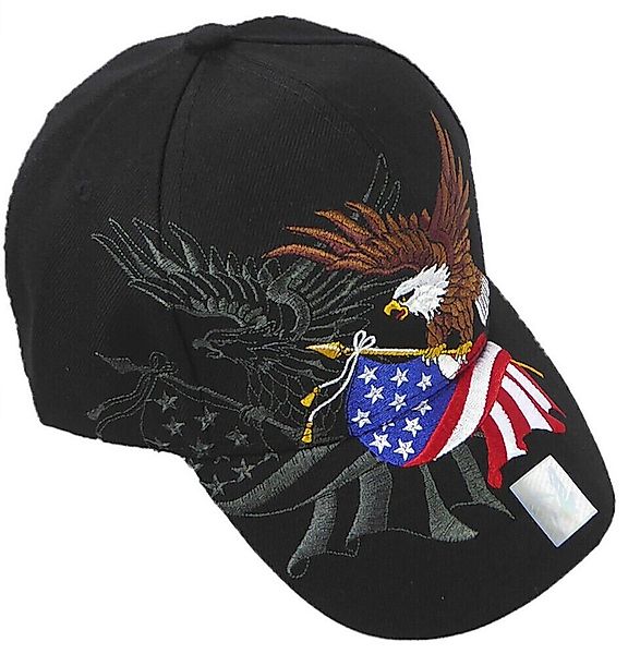 Westernlifestyle Baseball Cap Mütze mit Schirm Adler Flagge USA günstig online kaufen