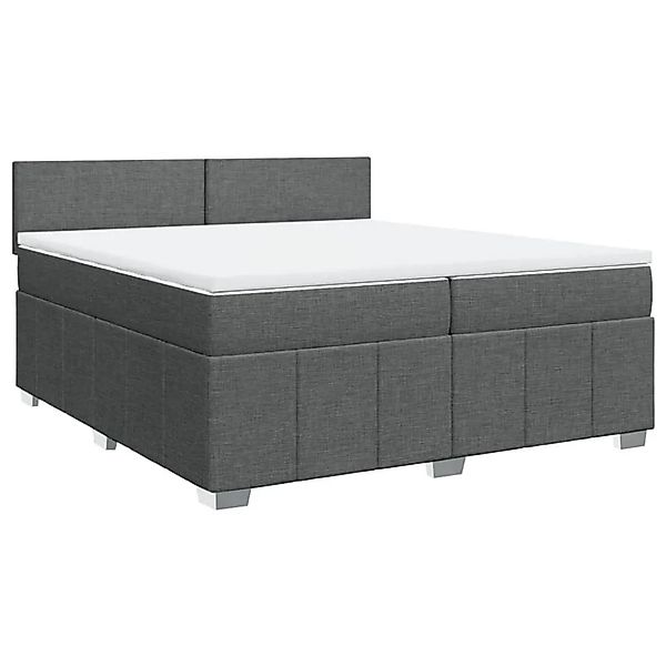 vidaXL Boxspringbett mit Matratze Dunkelgrau 200x200 cm Stoff 3289469 günstig online kaufen