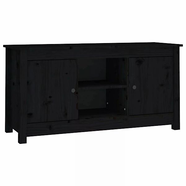 VidaXL TV-Schrank Schwarz 103x36,5x52 cm Massivholz Kiefür  Modell 4 günstig online kaufen