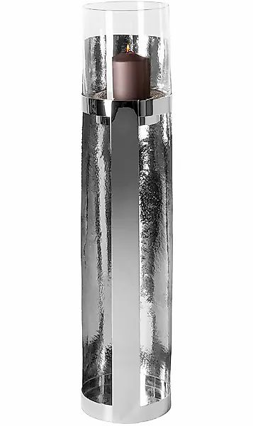 Fink Windlicht "MANIAC" Kerzenhalter, Säule aus Edelstahl, mit Glaszylinder günstig online kaufen