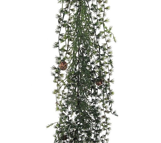 Kunstgirlande Künstliche LÄRCHENGIRLANDE ca 110cm mit Natur-Zapfen., Gasper günstig online kaufen