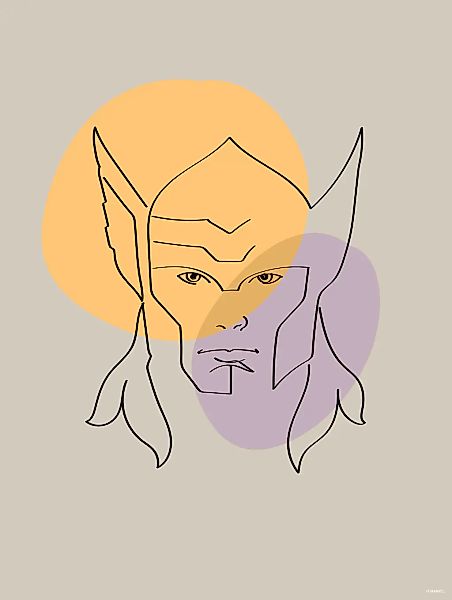 Komar Bild "Soulful Sanctuary Thor Head" Natur 1 tlg. Wandbild zur Dekorati günstig online kaufen