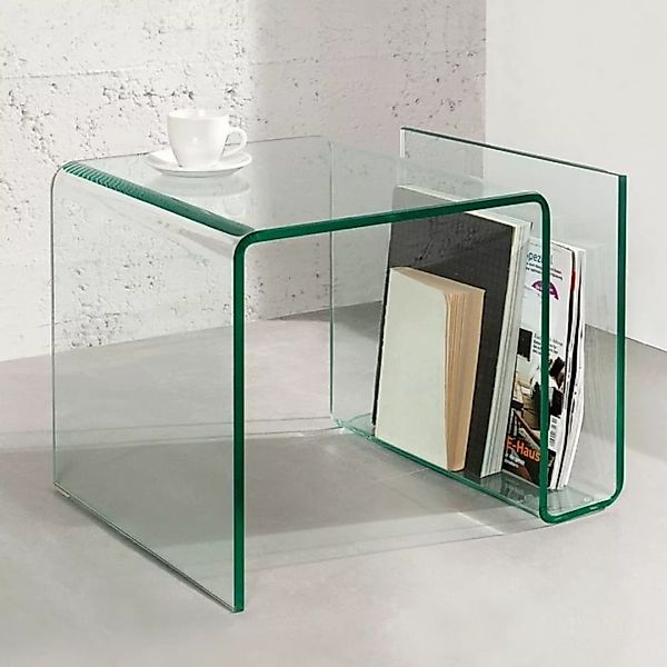 Beistelltisch MAYFAIR Glas transparent 50cm günstig online kaufen