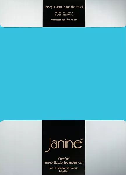 Janine Janine Spannbetttuch Elastic-Jersey 5002 türkis Größe:  200x200 cm günstig online kaufen