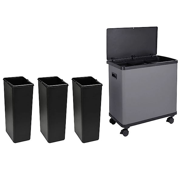 SVITA SR3X18 Sensor-Mülleimer 54L Mülltrennsystem 3 Fächer 3x18L Softclose günstig online kaufen