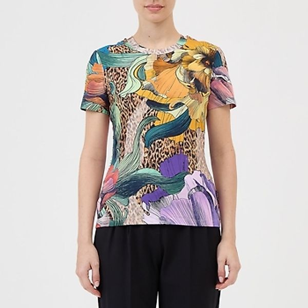 Roberto Cavalli  T-Shirt – Mehrfarbiges T-Shirt aus Stretch-Jersey günstig online kaufen