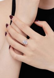 BRELLATO Silberring Damen Cocktailring Großer Zirconia günstig online kaufen