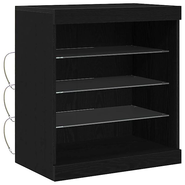 vidaXL Sideboard Schwarze Eiche 60,5 x 37 x 67 cm Holzwerkstoff 863044 günstig online kaufen
