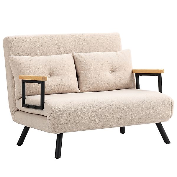 HOMCOM Schlafsofa 4 in 1 2 Sitzer Sofa mit Schlaffunktion, 183 x 98,5 cm Kl günstig online kaufen
