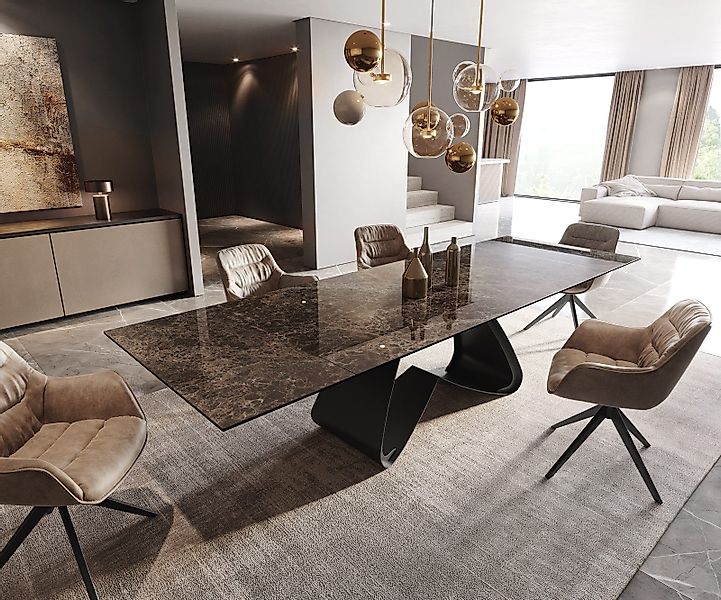 DELIFE Esstisch Edge, Keramik Laminam® Emperador günstig online kaufen