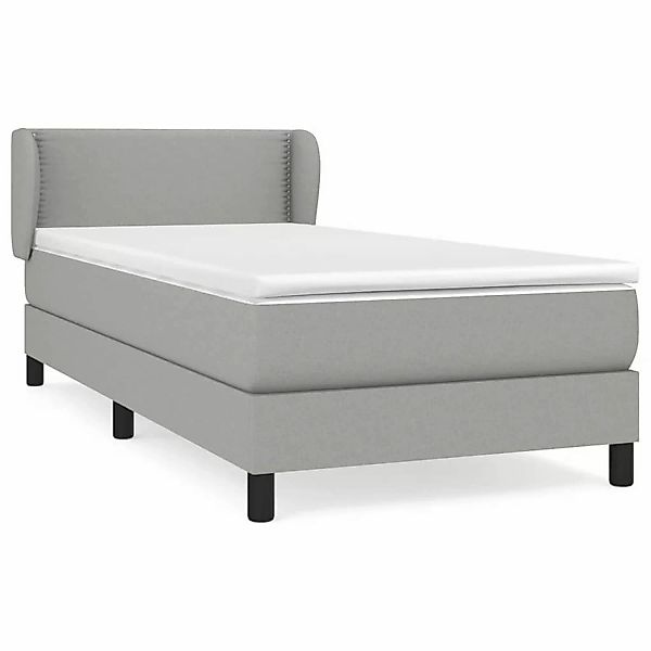 vidaXL Boxspringbett mit Matratze Hellgrau 90x200 cm Stoff1388668 günstig online kaufen