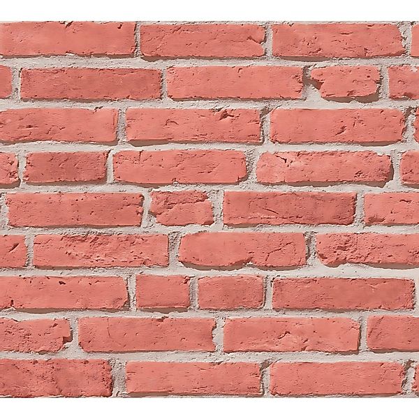 PROFHOME 355811-GU Stein Kacheln Tapete Natur Matt Rot Beige 0,53 m x 10,05 günstig online kaufen