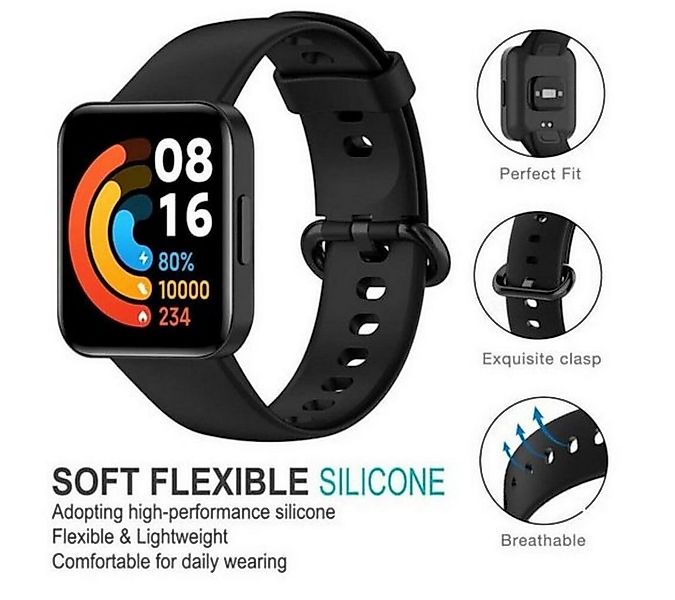 SmartUP Smartwatch-Armband Silikon Armband für Xiaomi Watch Lite / Redmi Wa günstig online kaufen