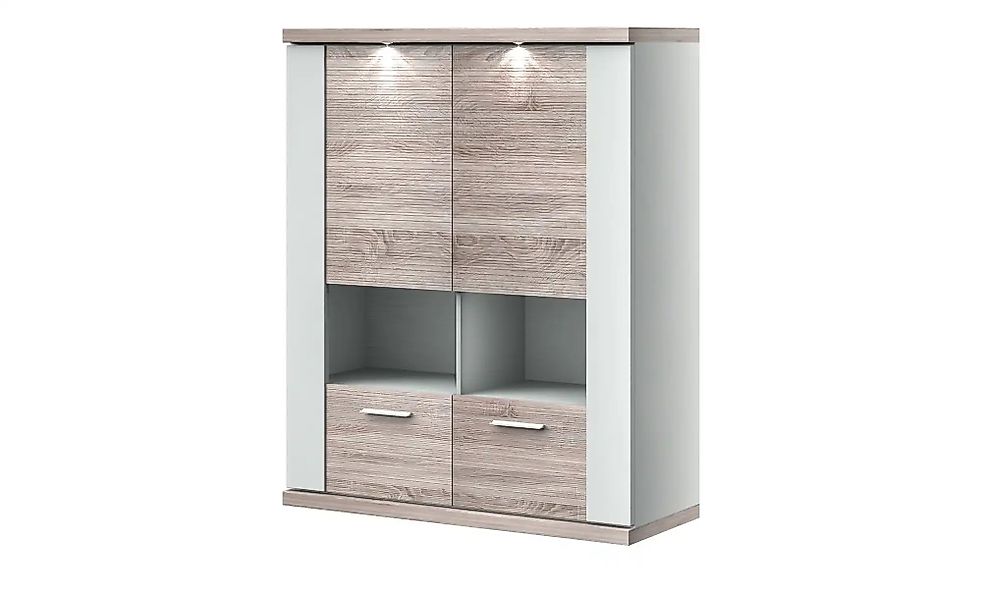 uno Hängevitrine   Titan ¦ holzfarben ¦ Maße (cm): B: 106 H: 130 T: 42.0 Sc günstig online kaufen