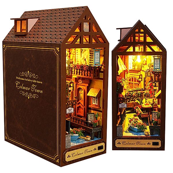 MODFU 3D-Puzzle Buchstütze Miniatur Holz Bücherregal günstig online kaufen