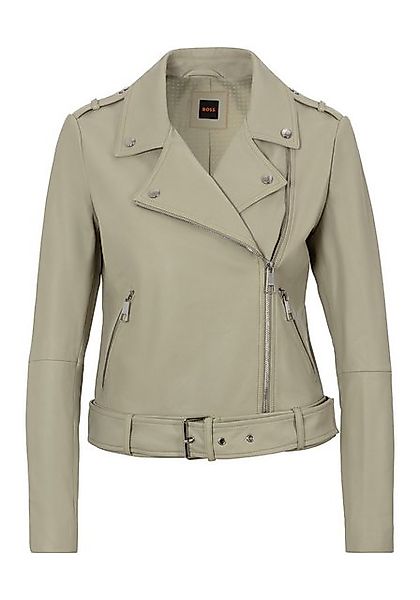 BOSS ORANGE Lederjacke Sameli Premium Damenmode mit Ziergürtel günstig online kaufen