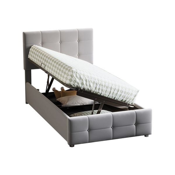 Flieks Polsterbett, Hydraulisches Stauraumbett Einzelbett Kinderbett günstig online kaufen