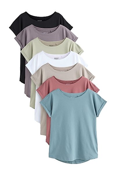 Next T-Shirt 7er-Pack T-Shirts mit überschnittenen günstig online kaufen