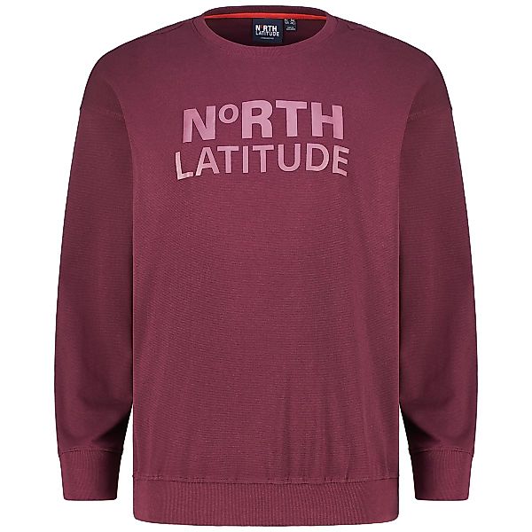 North Sweatshirt mit Label-Print Farbe dunkelrot Größe: 6XL günstig online kaufen