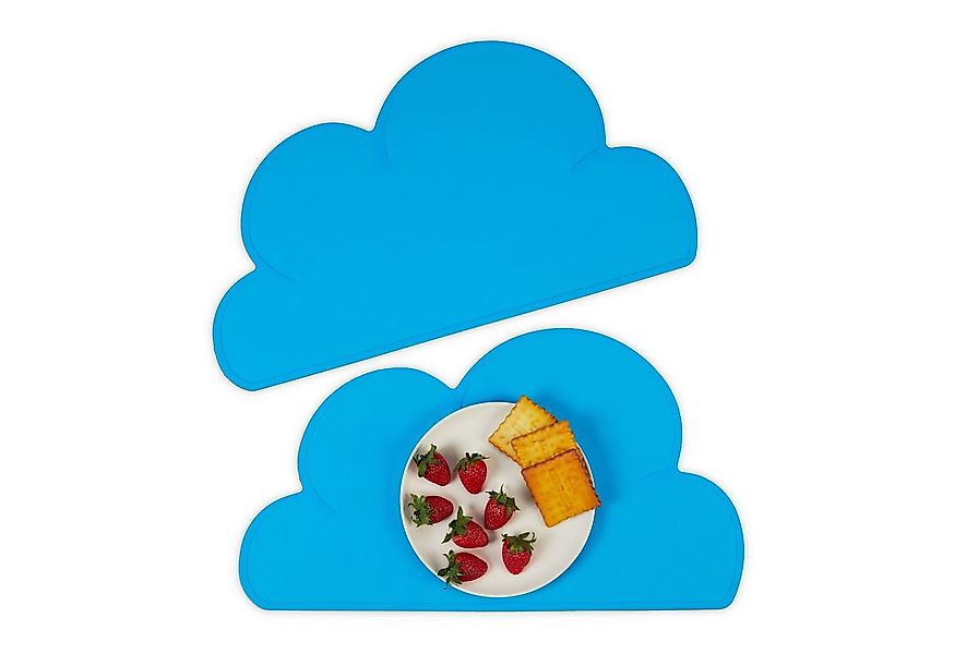 relaxdays Platzset Platzdeckchen Kinder 2er Set, blau günstig online kaufen