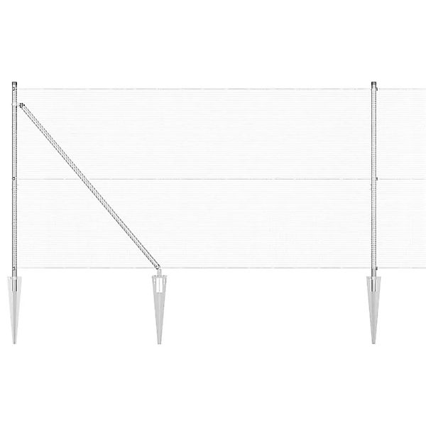 vidaXL Zaunpfosten Silber 50 x 1,4 m 12 x 12 mm Netz Stahl 3352004 günstig online kaufen