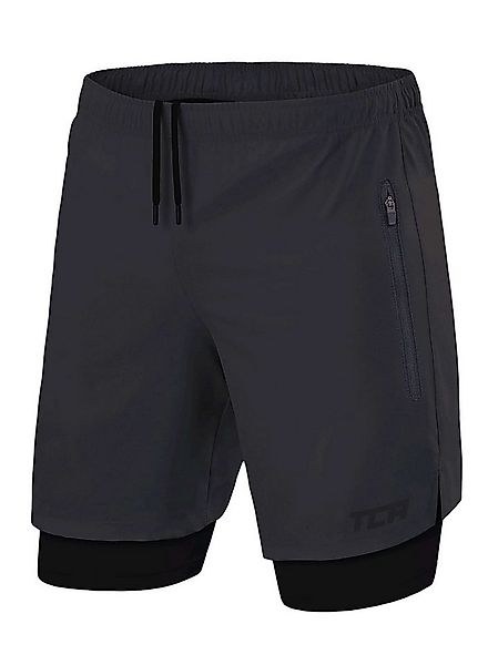 TCA Trainingsshorts TCA Herren 2-in-1 Laufhose mit Kompressionshose - Grau, günstig online kaufen