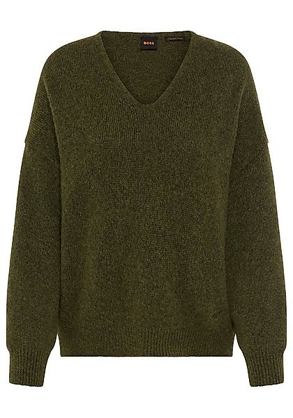 BOSS ORANGE Strickpullover Fondyssa Premium Damenmode im Relaxed Fit, V-Aus günstig online kaufen