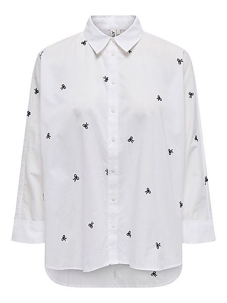 ONLY Blusenshirt Hemdkragen Box Fit Manschetten Knopfleiste ONLNEW LINA GRA günstig online kaufen