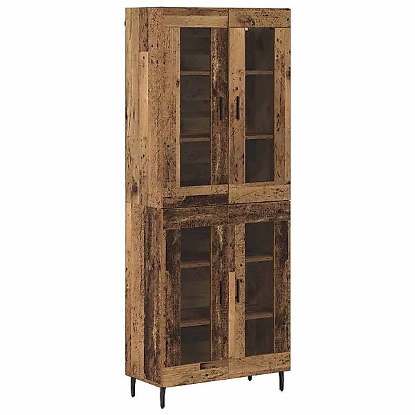 vidaXL Highboard 2-Tlg Altholz Engineered Wood und Glas 3403180 günstig online kaufen