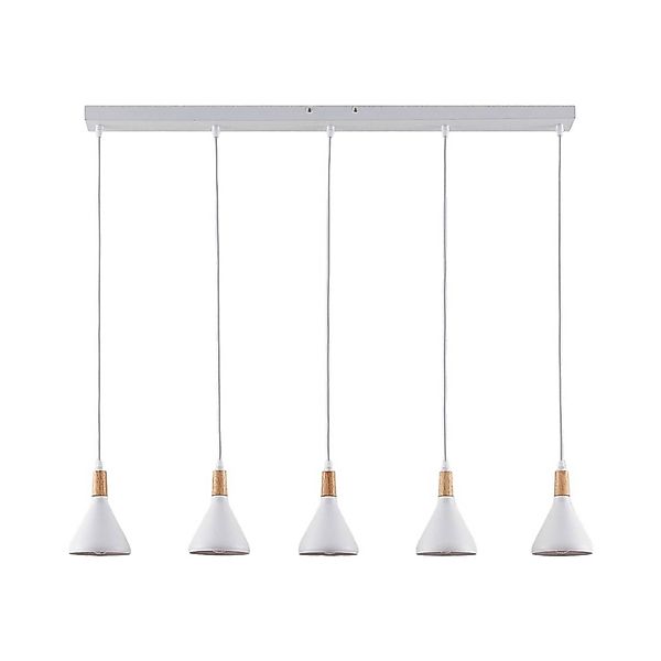 Lindby Pendelleuchte Arina 9621809 Modern in Weiß aus Metall 5-flammig E14 günstig online kaufen