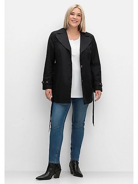 Sheego Kurzjacke Große Größen mit Gürtel, günstig online kaufen