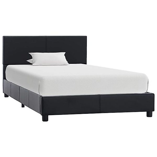 vidaXL Bett Bettgestell Schwarz Kunstleder 90x200 cm günstig online kaufen