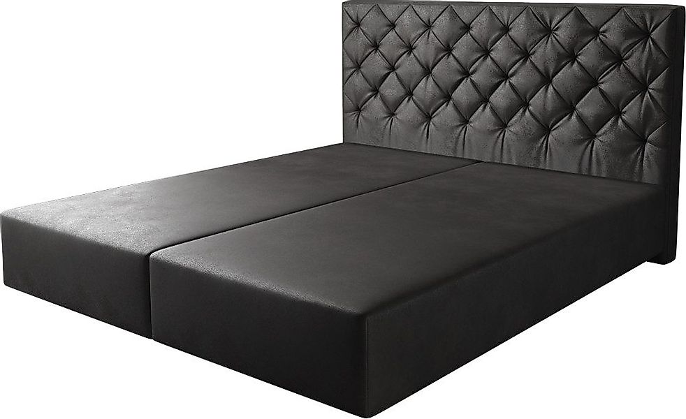 DELIFE Bettgestell Dream-Great, Lederimitat Anthrazit 180x200 günstig online kaufen