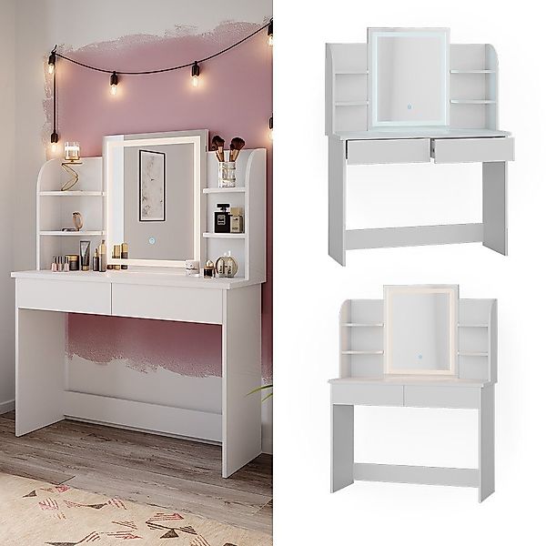Vicco Schminktisch Charlotte, Weiß, 108 cm günstig online kaufen